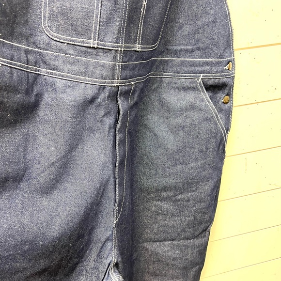 Denim overalls 46x30 USA works bluejean bib overalls - Picture 4 of 8
